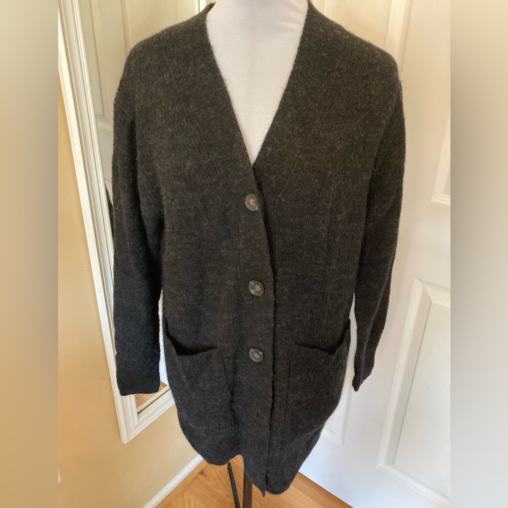 Everlane Dark Gray Cardigan Sweater